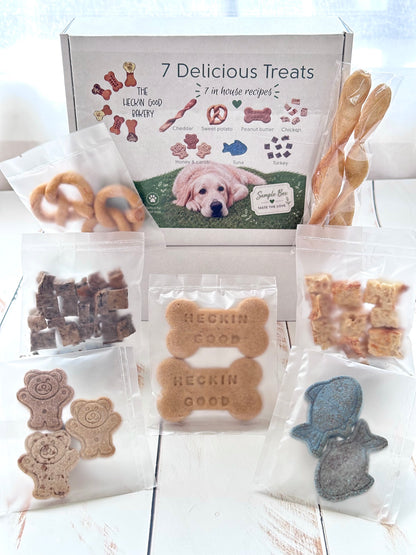 Sample Box – 7 Handcrafted Dog Treat Varieties