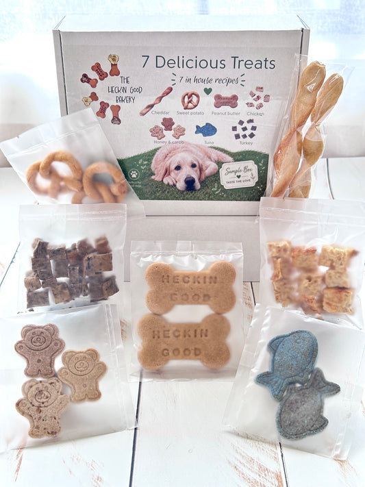 Sample Box – 7 Handcrafted Dog Treat Varieties