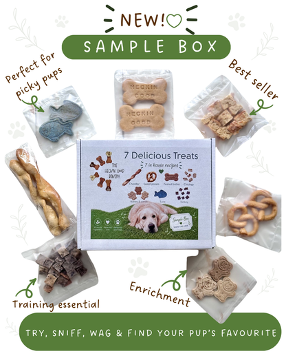 Sample Box – 7 Handcrafted Dog Treat Varieties